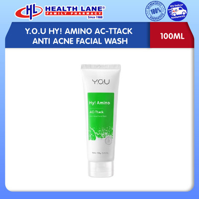 Y.O.U HY! AMINO AC-TTACK ANTI JERAWAT FACIAL SABUN 100ML